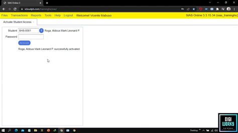 SIAS ONLINE (ACCOUNT ACTIVATION) .